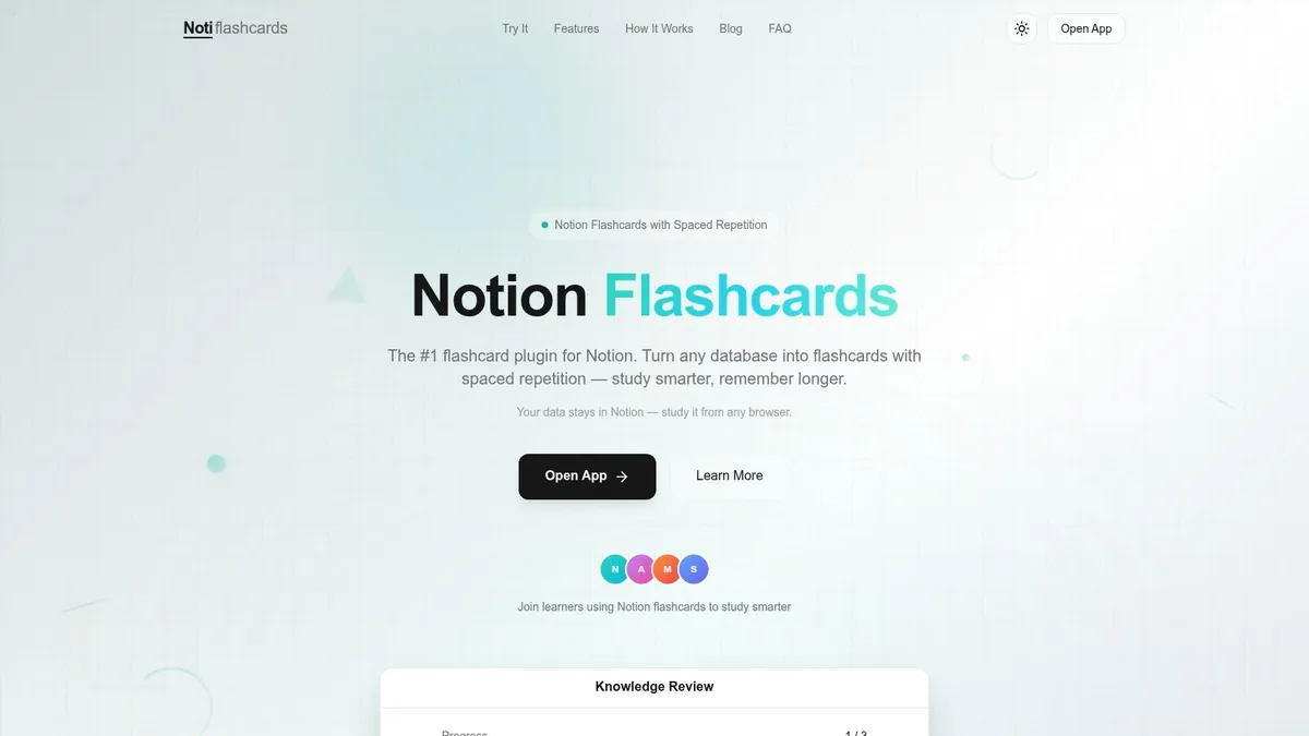 Notion Flashcards: the flashcard plugin for Notion with spaced repetition