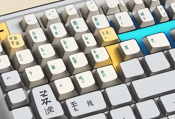 A person using a computer to type pinyin and Chinese keyboard characters